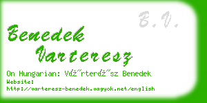 benedek varteresz business card